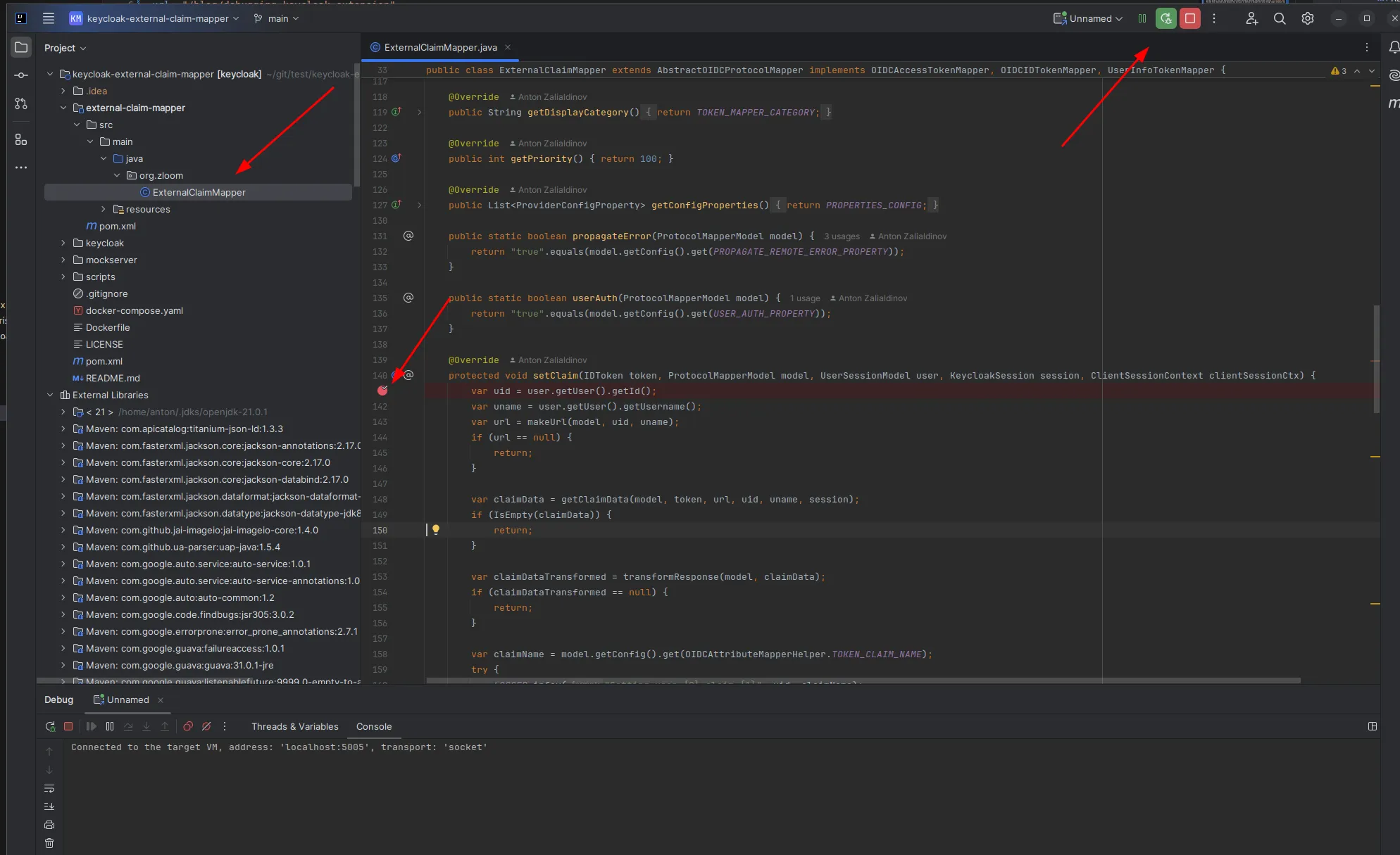 Setting Breakpoint