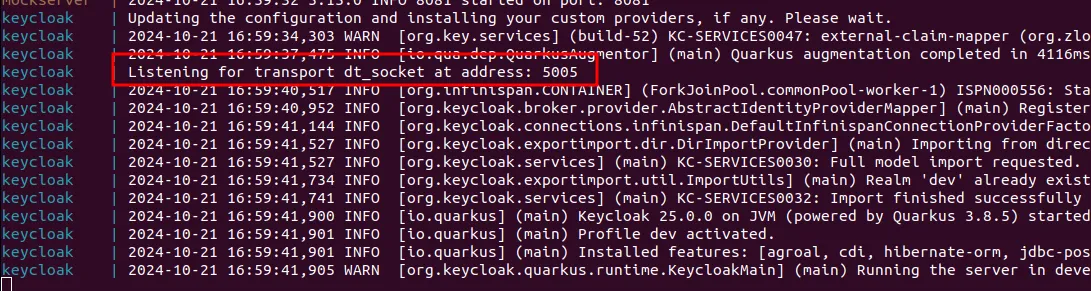 Keycloak Logs